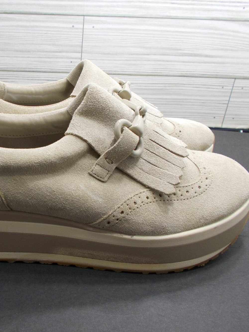 Dolce Vita Jhax Women 9.5 Tan Suede Platform Shoes